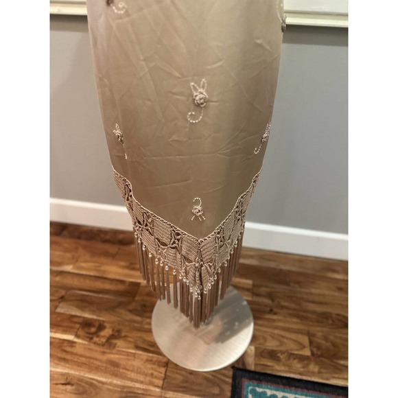 Vintage Sue Wong Nocturne Dress sz 8 NWT STUNNING Champagne crochet - Picture 8 of 10